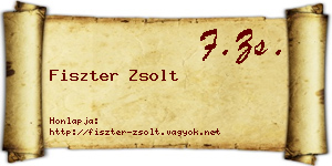 Fiszter Zsolt névjegykártya